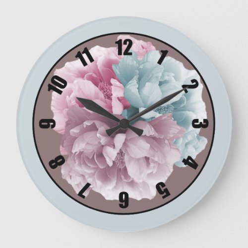 Peony Circle Large Clock