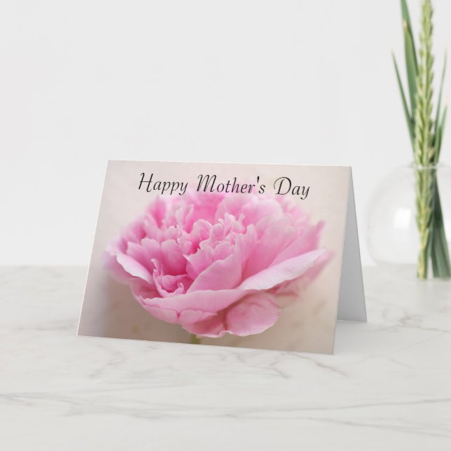 Peony closeup Mother's Day Card (Front)
