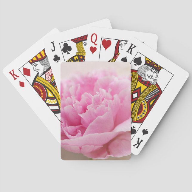 Peony closeup poker cards (Back)