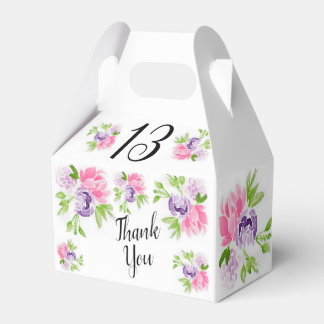 Peony Cluster 13th Birthday Party Favor Box