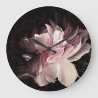 Peony Dark Wall: Painted Flower Design