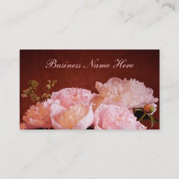 Peony Delight Business Card by orglioness at Zazzle