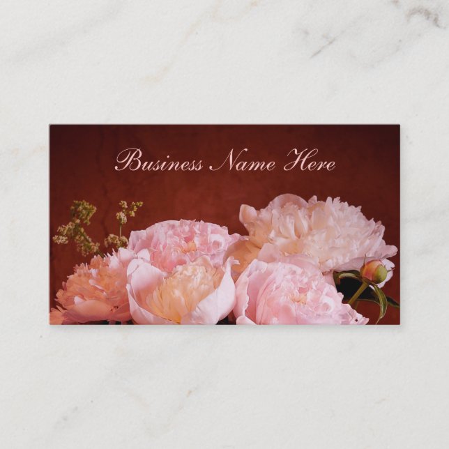 Peony Delight Business Card (Front)