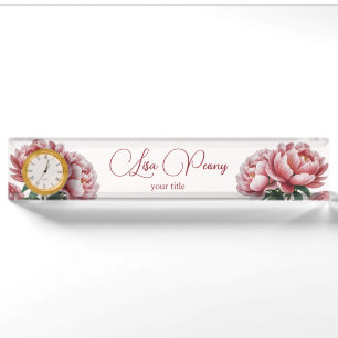 Peony Desk Name Plate
