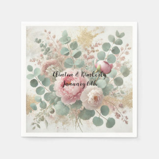 Peony Drama Light Paper & Party Napkins