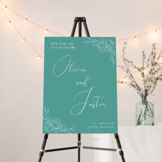 Peony Elegance Wedding Foam Board