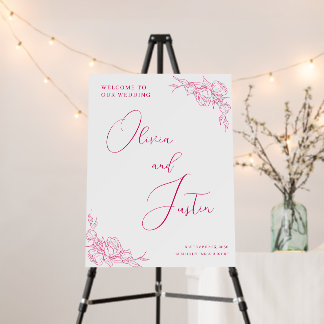 Peony Elegance Wedding Foam Board