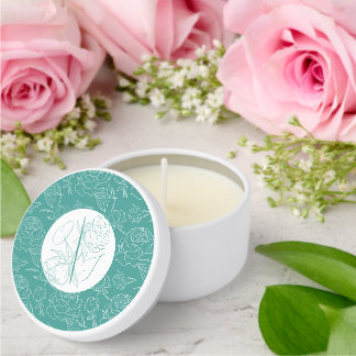 Peony Elegance Wedding Mini Candle Favors