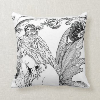 "peony Fairy"   Designer Home Decor Pillow by ArtFeltTherapies at Zazzle