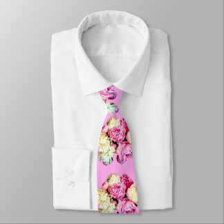 Peony Floral Neck Tie