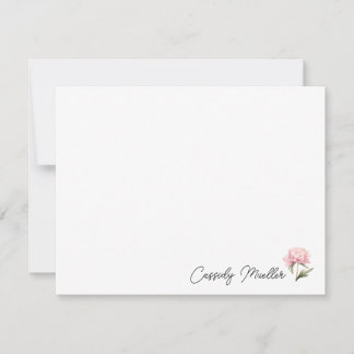 Peony Floral Note Card