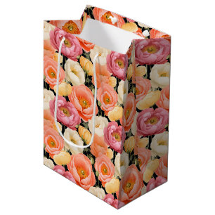 Peony Floral Print Gift Bag