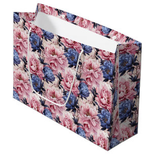Peony Floral Print Gift Bag