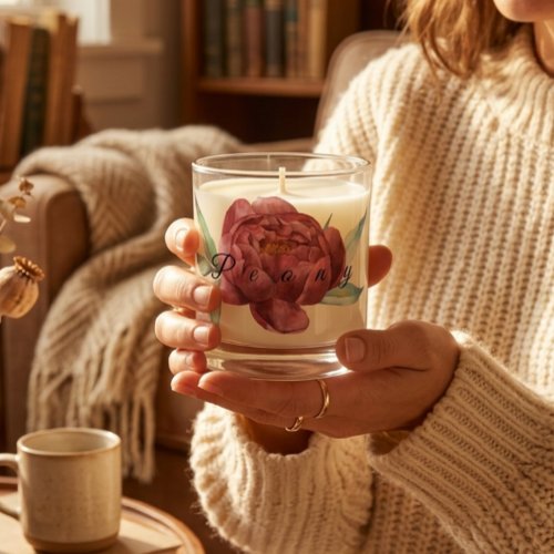 Peony Floral Scented Candle