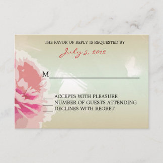 Peony Floral Wedding RSVP Response Cards