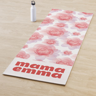 Peony Floral Yoga Mat Custom Mother's Day Gift