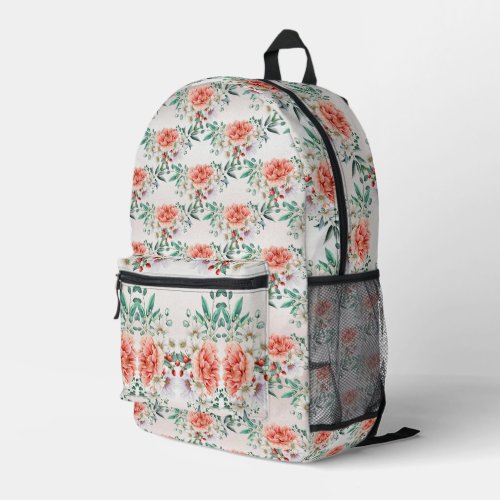 Peony Flower Backpack Cut Sew Bag