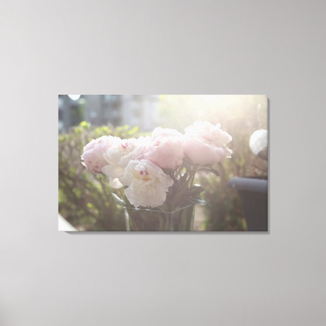 Peony Flower Canvas Artwork Print (Front)