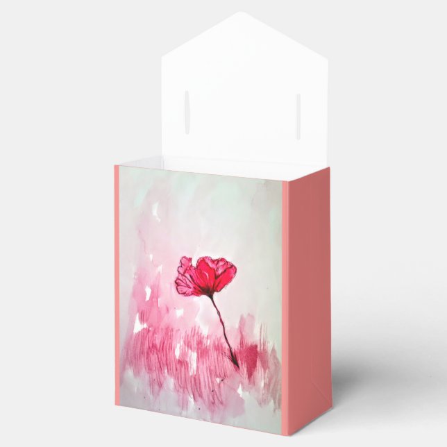 Peony Flower Favor Favor Boxes (Opened)