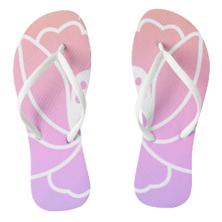 peony flower flip flops