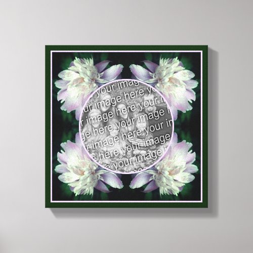 Peony Flower Frame Create Your Own Photo Canvas Print