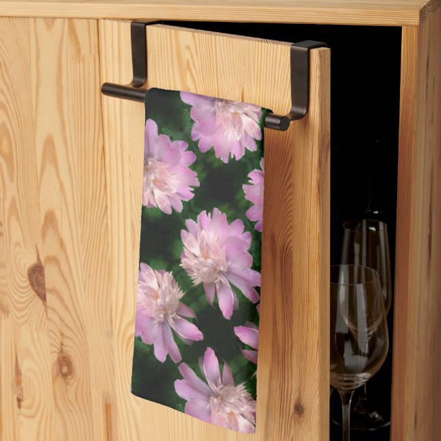 Peony Flower In Bloom Nature Pattern      Kitchen Towel (Thirds Fold)
