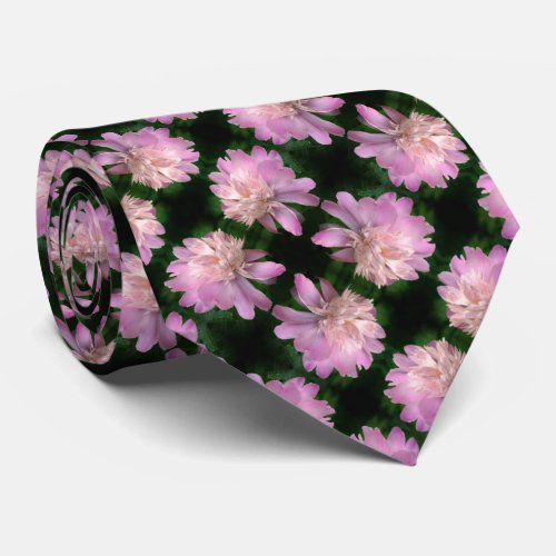 Peony Flower In Bloom Nature Pattern      Neck Tie