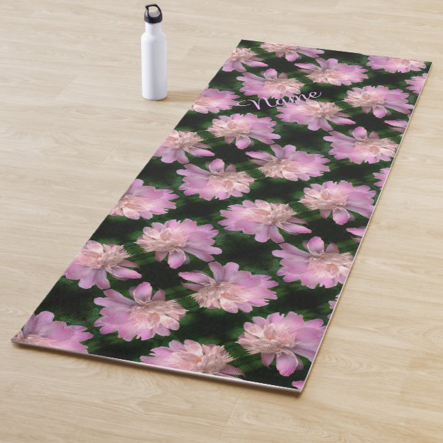 Peony Flower In Bloom Nature Pattern Personalized Yoga Mat (In Situ)