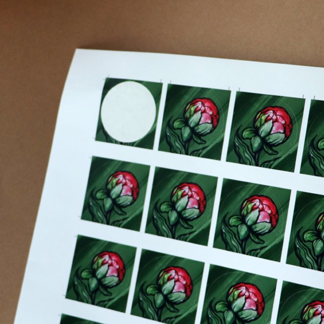 Peony Flower Peonies Gardener art Pink             Classic Round Sticker (Creator Uploaded)