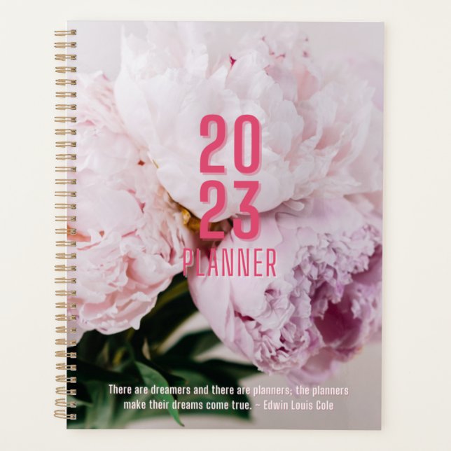 Peony Flower Planner (Front)