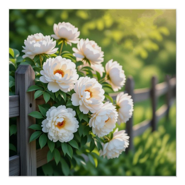 Peony Flower Poster (Front)