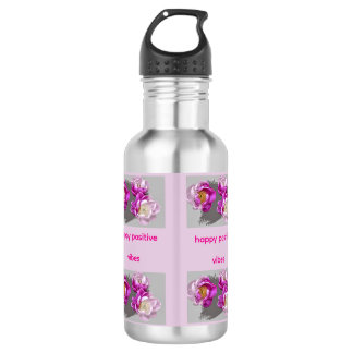 Peony Flower Stainless Steel Water Bottle