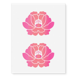 peony flower temporary tattoos