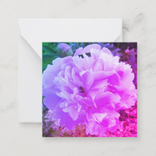 Peony Flower with a Honey Bee Note Card
