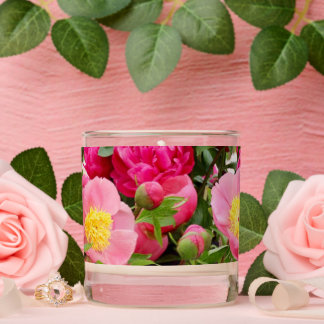 Peony Flowered Scented Candle