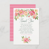 Peony flowers Spring Baby Shower Thank You | Zazzle