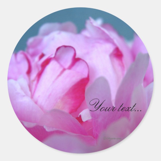 Peony Flowers Wedding Invitation Seals (Front)