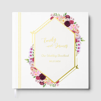 Peony Foil Wedding Guestbook