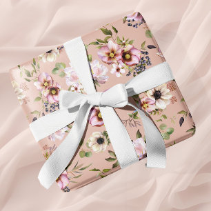 Peony Garden Adobe Clay Wedding Wrapping Paper