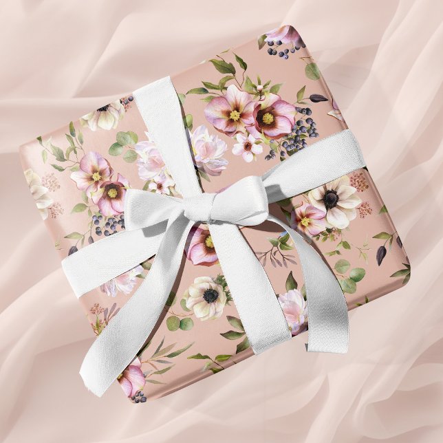 Peony Garden Adobe Clay Wedding Wrapping Paper (Peony Garden Adobe Clay Wedding Wrapping Paper)