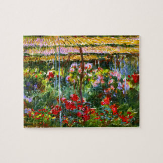 Peony Garden Claude Monet Fine Art Jigsaw Puzzle