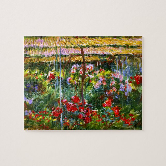 Peony Garden Claude Monet Fine Art Jigsaw Puzzle (Horizontal)