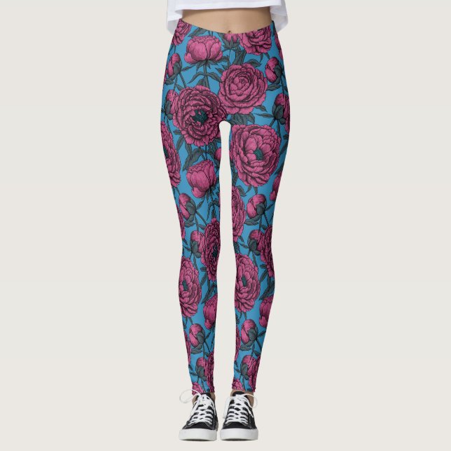 Peony garden leggings (Front)