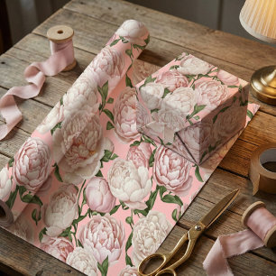 Peony Grace Elegant Floral Art  Wrapping Paper