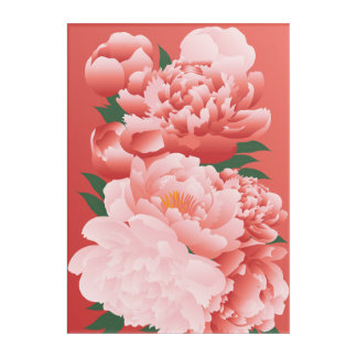 "Peony Harmony – Blossom of Prosperity" Acrylic Print