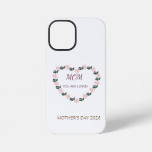 Peony Heart Care for Mom iPhone 12 Mini Case