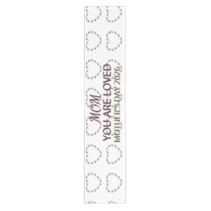 Peony Heart Pathway for Mom Short Table Runner