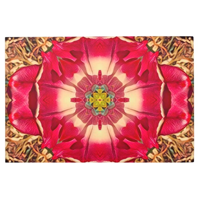 Peony Hearts Metal Print (Front)