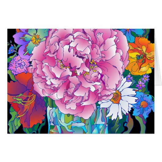 'Peony' horizontal Cards (Front Horizontal)