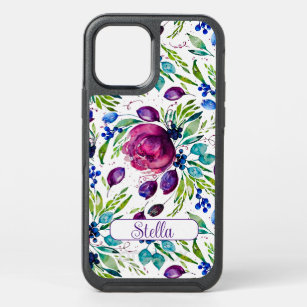 Peony Joy Personalized Floral OtterBox iPhone Case